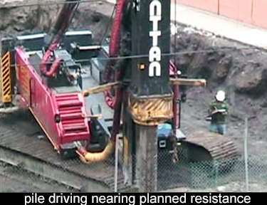 A determination has been made as to when the pile reaches satisfactory resistance